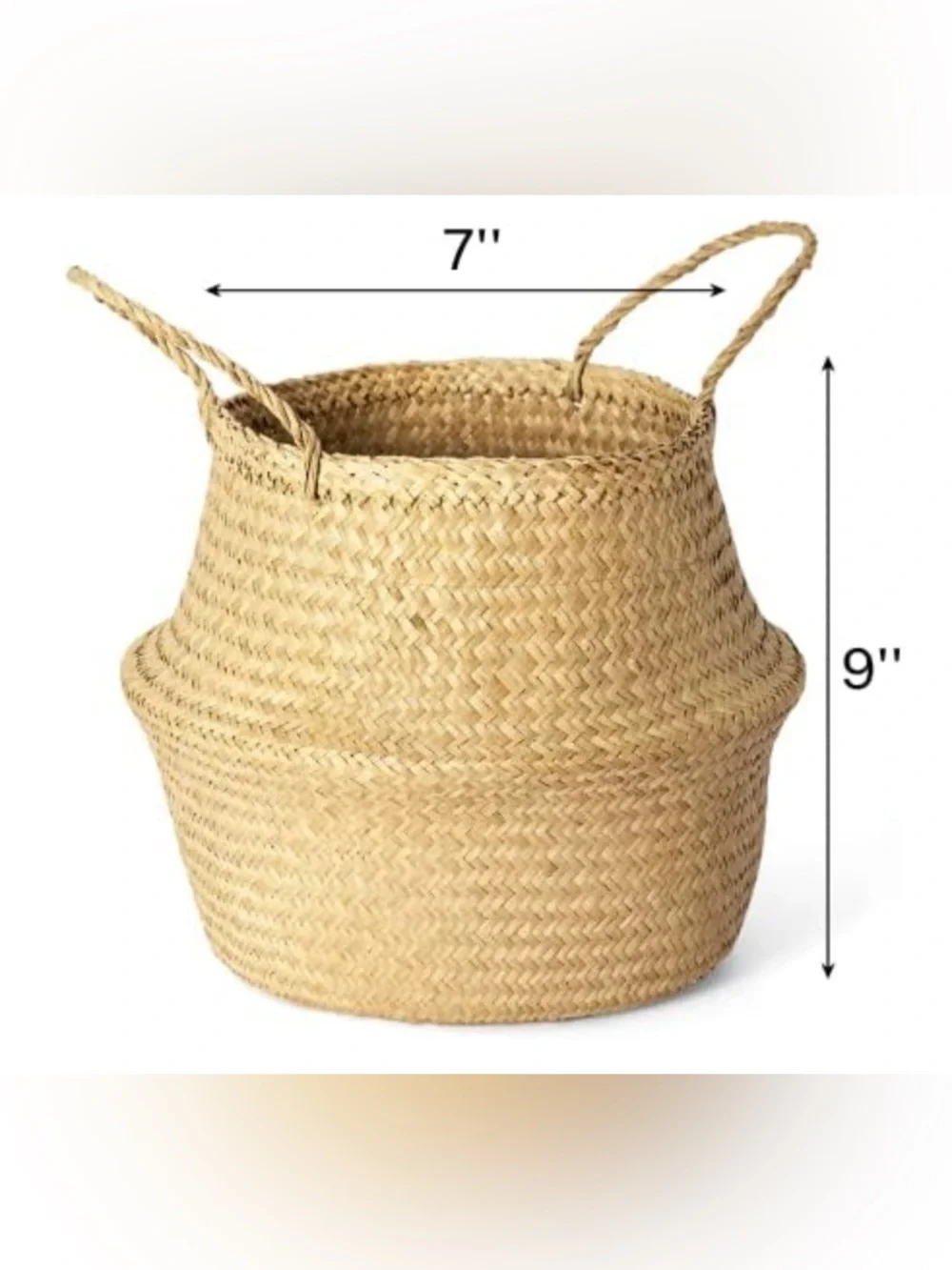 Handwoven Seagrass Planter Basket